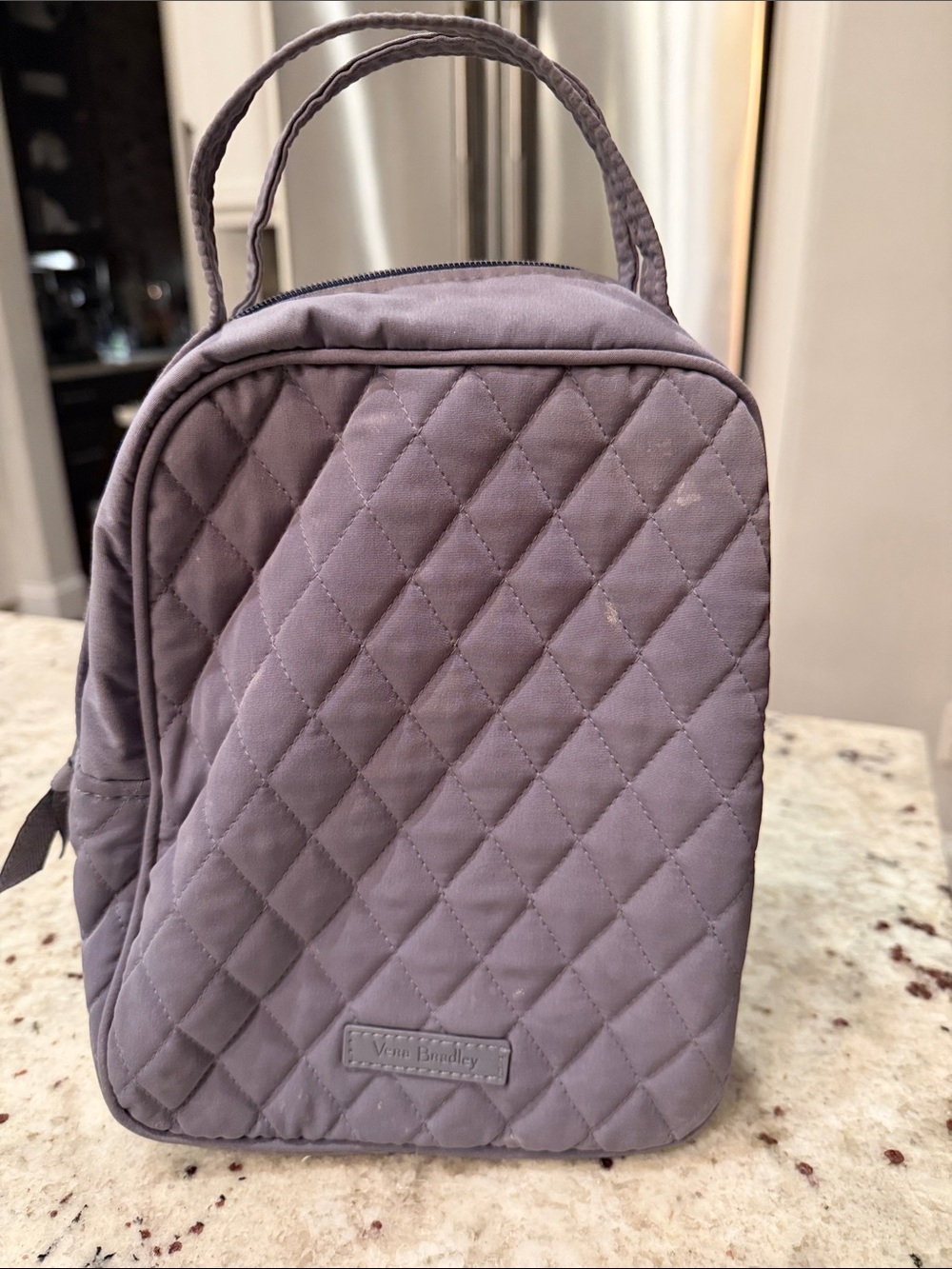 Vera Bradley Quilted Gray Backpack